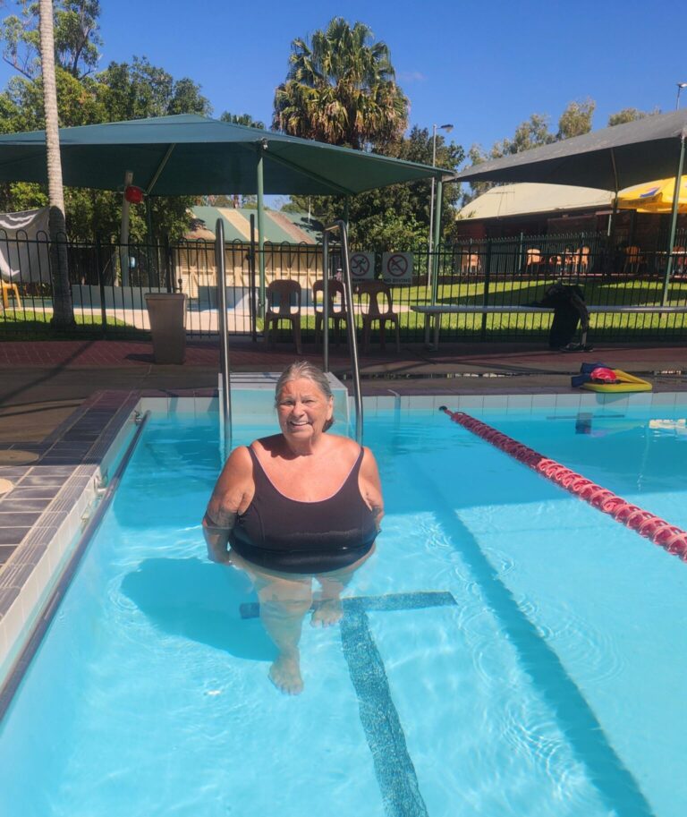 Merelyn was walking with a cane. Now, she swims 40 laps at Dayboro Pool